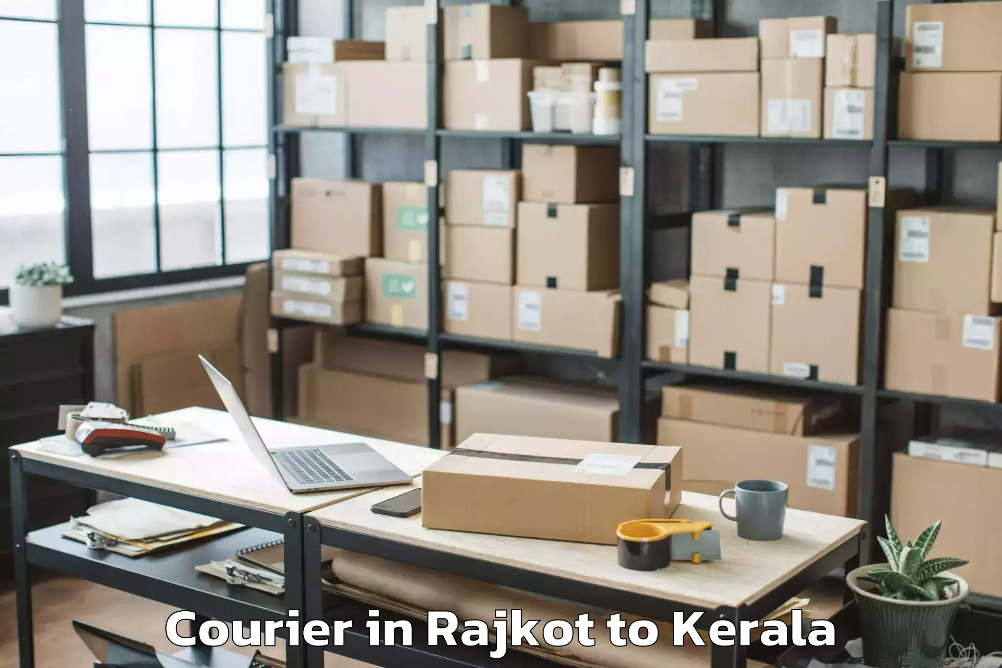 Hassle-Free Rajkot to Mall Of Travancore Courier